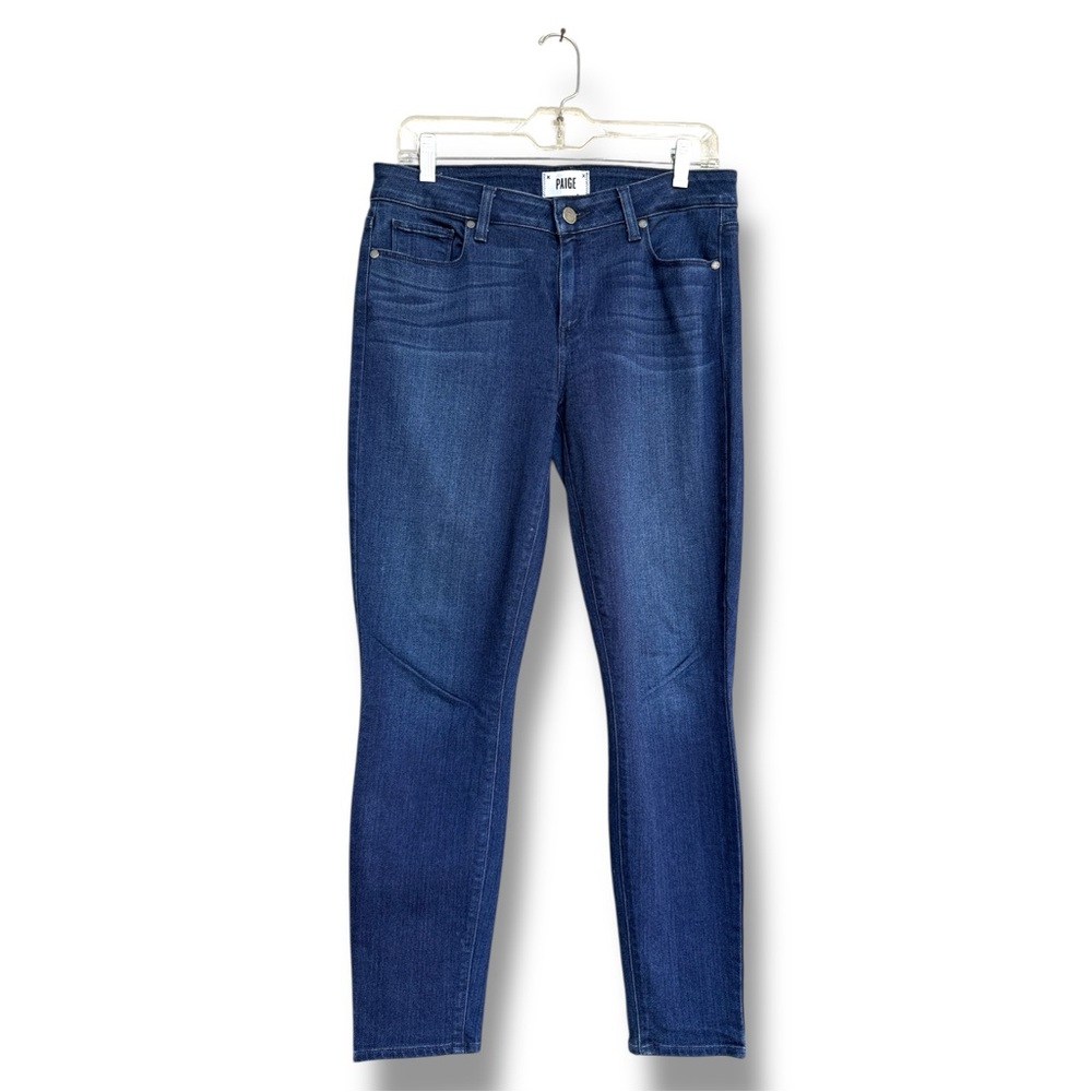 Paige Verdugo Ankle Skinny Dark Rinse Stretch Jeans Waist 30